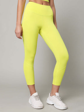 Lime Crossback Crop Top & 7/8 Leggings