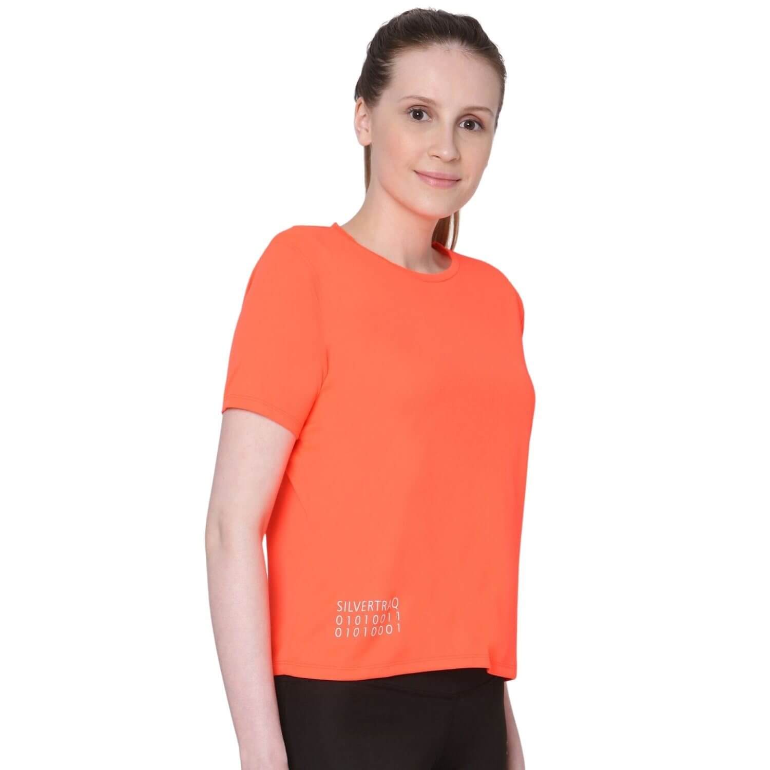 Silvertraq Script Tee Neon Orange-Short Sleeve Tee-Silvertraq-Neon Orange-XS-Silvertraq