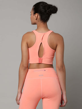 Peach High Impact Action Bra & Aura Leggings