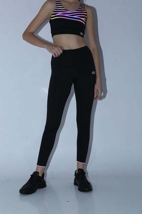 Streak Reflective Leggings Black