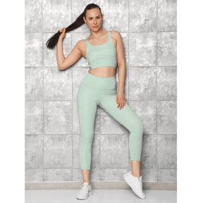 Pastel Jade High Impact Action Bra & Aura Leggings