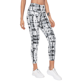 Black Shibori Luxe Leggings-Leggings-Silvertraq-Silvertraq