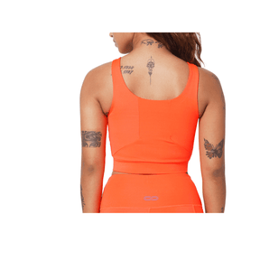 Evolve Padded Crop Top Fiery Coral-Padded Crop Top-Silvertraq-Silvertraq
