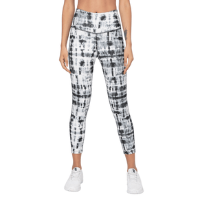 Black Shibori Luxe Leggings-Leggings-Silvertraq-Silvertraq