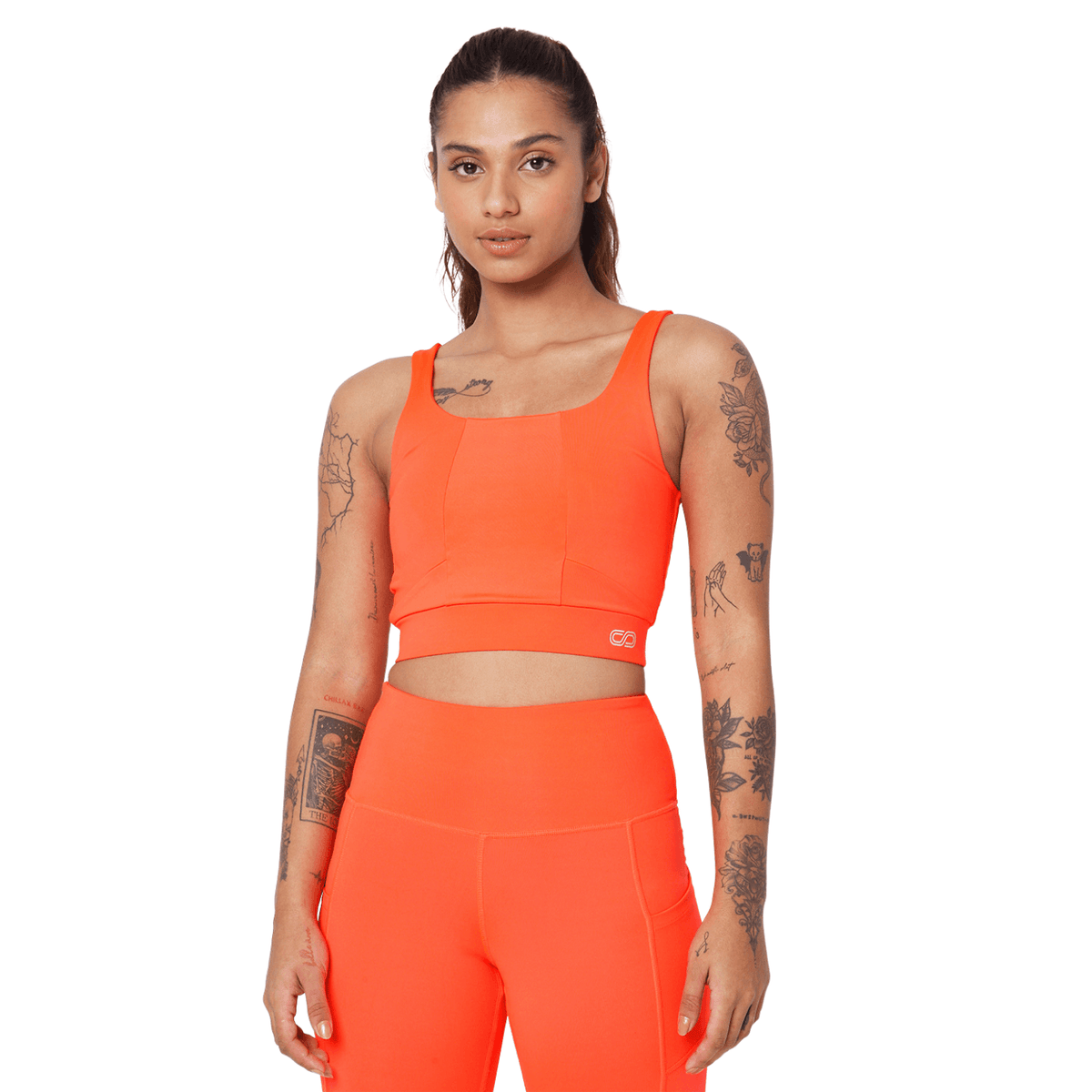 Evolve Padded Crop Top Fiery Coral-Padded Crop Top-Silvertraq-Fiery Coral-XS-Silvertraq