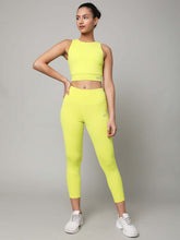 Lime Crossback Crop Top & 7/8 Leggings