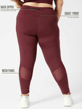 Ath Perform 7/8 High Waist Leggings Plum Plus