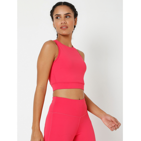 Padded Cross Back Crop Top Sparkling Cosmo-Padded Crop Top-Silvertraq-Silvertraq
