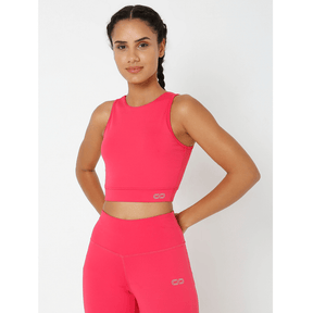 Padded Cross Back Crop Top Sparkling Cosmo-Padded Crop Top-Silvertraq-Silvertraq