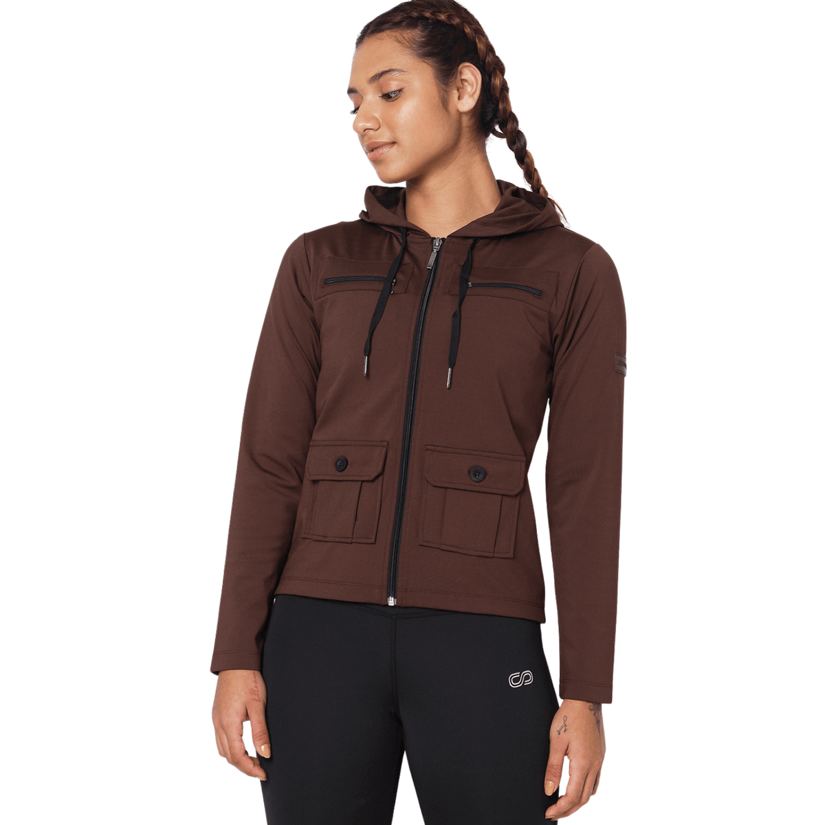 Hooded Cargo Pocket Jacket Java-Sports Jacket-Silvertraq-Java-XS-Silvertraq