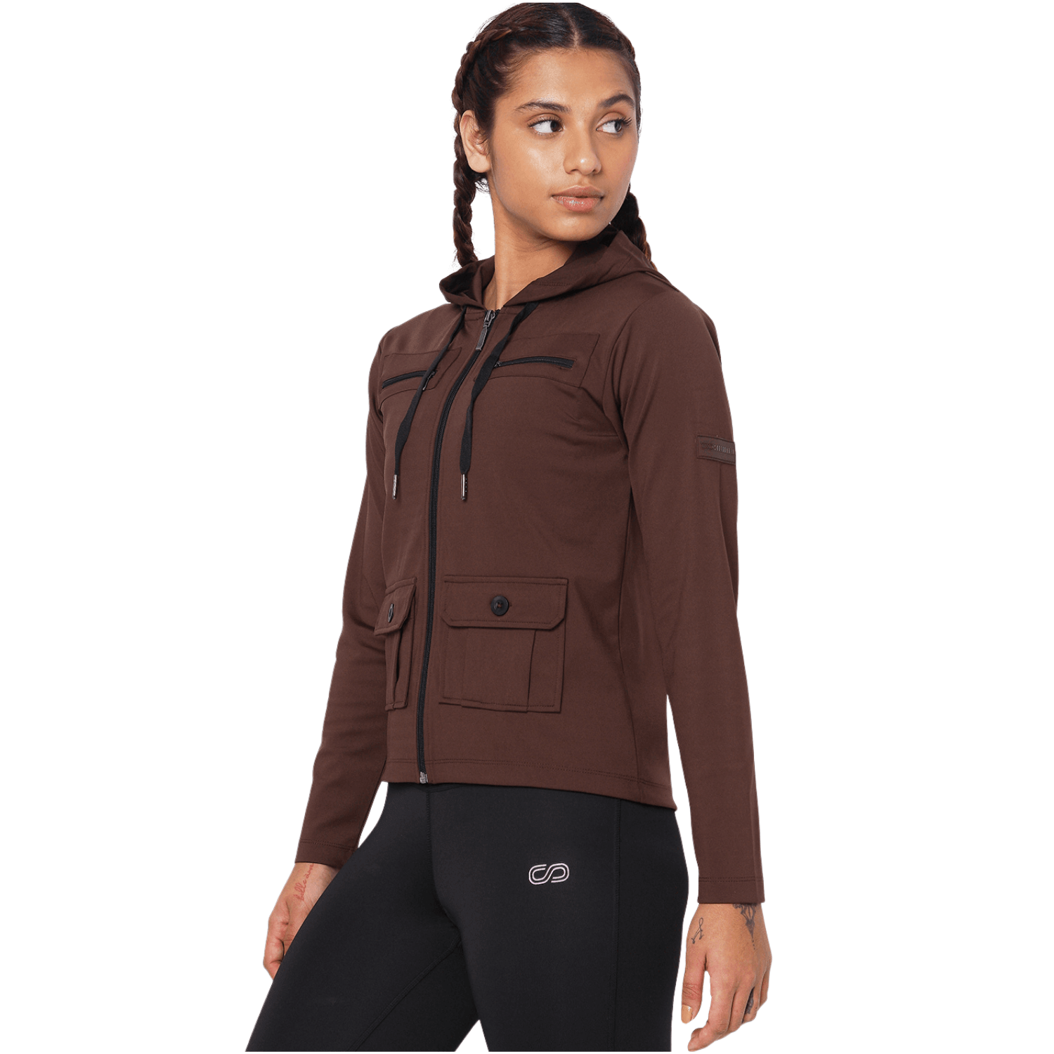 Hooded Cargo Pocket Jacket Java-Sports Jacket-Silvertraq-Silvertraq