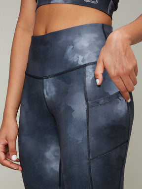 Acid Wash Cross Back Crop Top & Aura Leggings