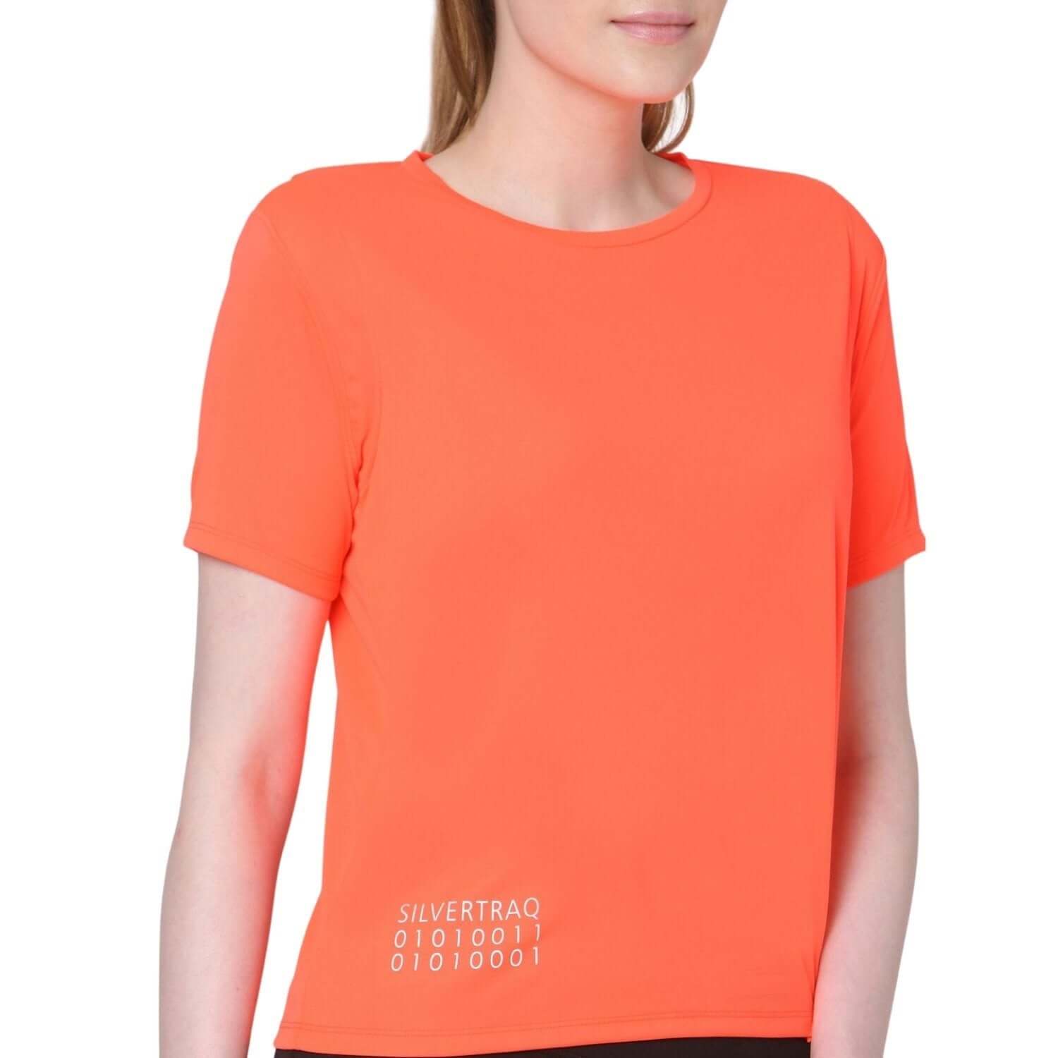 Silvertraq Script Tee Neon Orange-Short Sleeve Tee-Silvertraq-Silvertraq