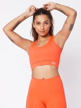 Padded T Back Sports Top Fiery Coral-Padded Sports Bra-Silvertraq-Fiery Coral-XS-Silvertraq