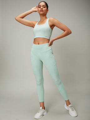 High Impact Action Bra With Clasp Pastel Jade