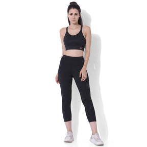 Biker Kross Bra Black-Padded Sports Bra-Silvertraq-Silvertraq