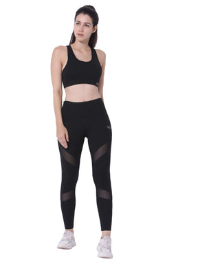 Silvertraq Mesh Cross Leggings Black-Leggings-Silvertraq-Silvertraq