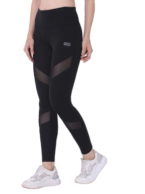 Silvertraq Mesh Cross Leggings Black-Leggings-Silvertraq-Silvertraq