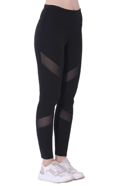 Silvertraq Mesh Cross Leggings Black-Leggings-Silvertraq-Silvertraq