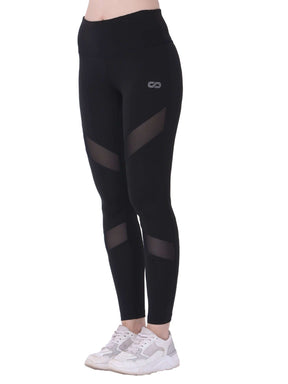 Silvertraq Mesh Cross Leggings Black-Leggings-Silvertraq-Silvertraq